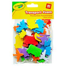 Crayola Transport Foam Peel & Stick Assortment RRP 1 CLEARANCE XL 99p